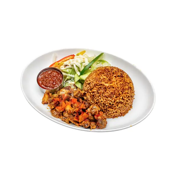 afripot-restaurant - Jollof Rice with Gizzard (Large)