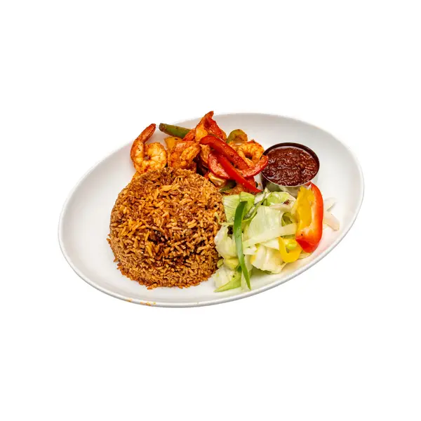 afripot-restaurant - Jollof Rice with Shrimps (Regular)