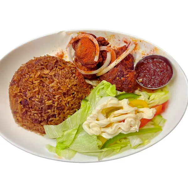 afripot-restaurant - Jollof Rice with Chofi (Large)