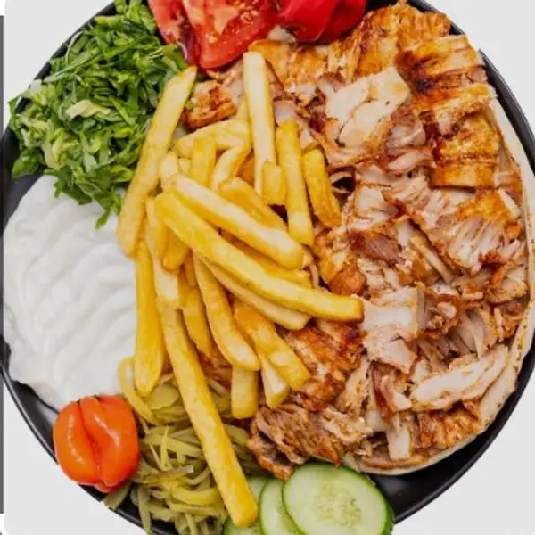 al-mawaleh-turkish-coffee-shop - صحن شاورما دجاج كبير