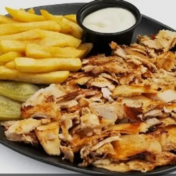 al-mawaleh-turkish-coffee-shop - صحن شاورما دجاج وسط