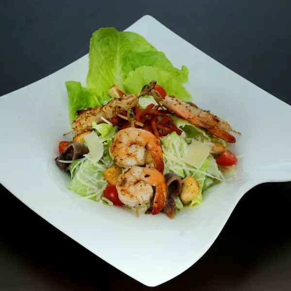 al-zafaran-restaurant - Caesar Salad With Grilled Tandoori Shrimps