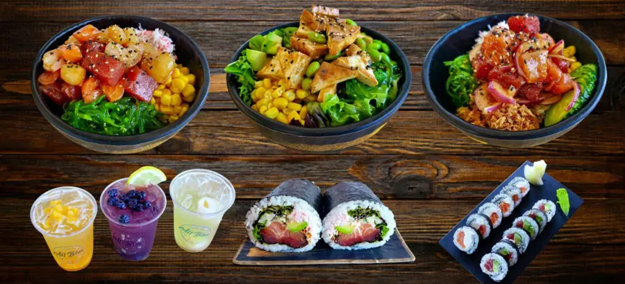 Menu image of Poke bowl. all blue poke's menu - portland | restaurants in portland