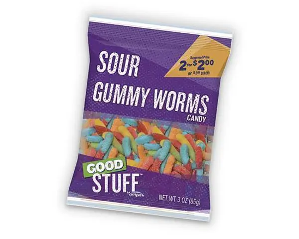 ampm - Good Stuff Sour Gummy Worms (3 oz)!