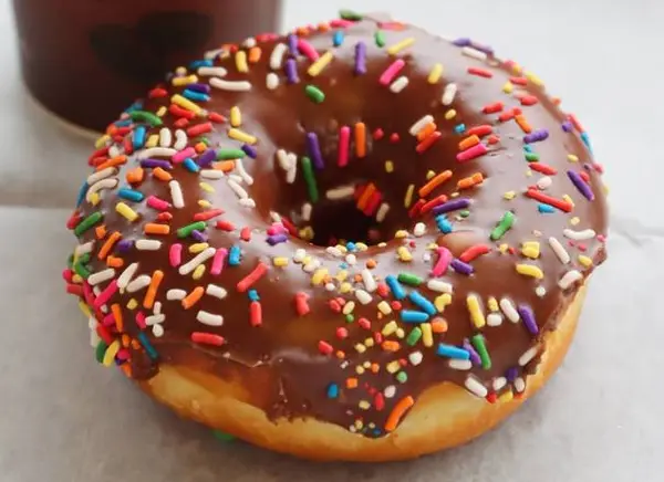 angels-donuts-ice-cream - Rainbow Chocolate Round