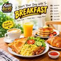 apple-burger-cafeteria - Break Fast