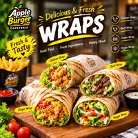 apple-burger-cafeteria - Wraps