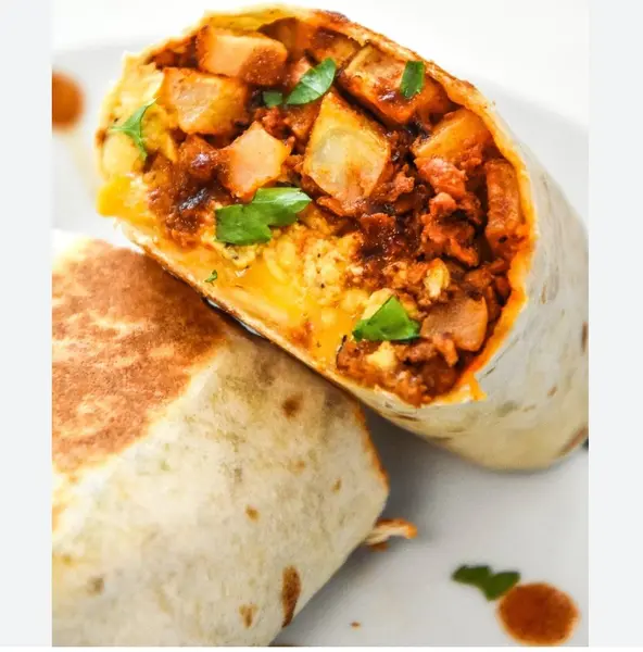 ariels-breakfast - Soy chorizo breakfast burrito