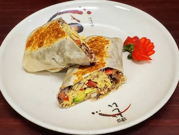 ariels-breakfast - California chicken breakfast burrito