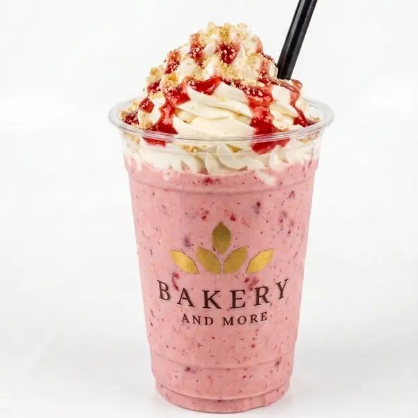bakery-and-more - Strawberry Milk Shake - شیک تووتی فرەنگی بە شیر