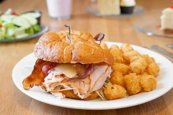 bannings-restaurant-and-pie-house - Smoked Turkey Bacon Swiss Croissant Sandwich