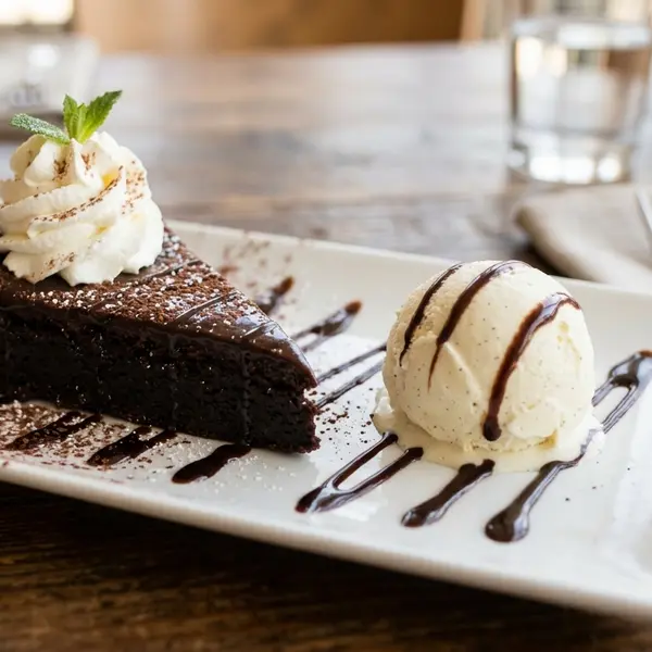 bella-vista-sunset-restaurant - Sofias Chocolate Pie with Ice Cream