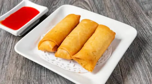 big-lantern - Vegetarian Egg Rolls with Meatless Chicken (3 pcs)