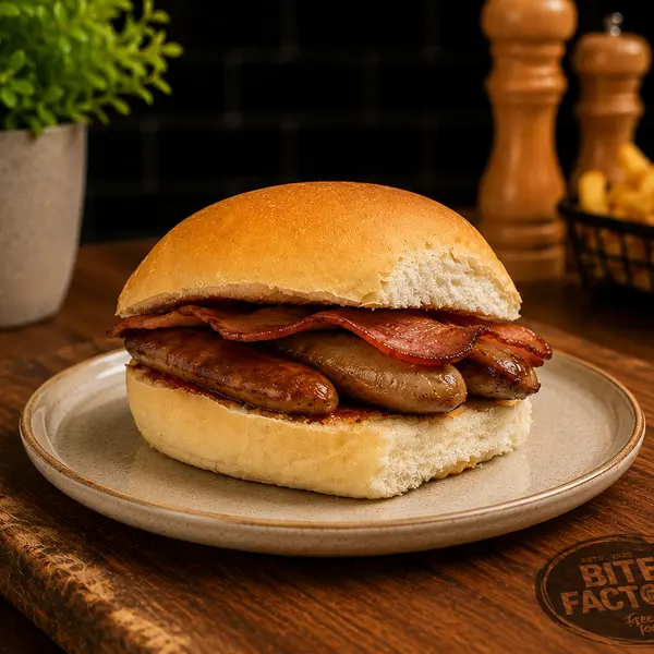 bite-factory - Sausage & Bacon Bap