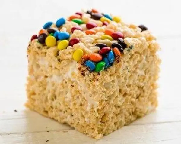 bite-me-sandwiches - Rice Krispy Treat topped with Candy  drops