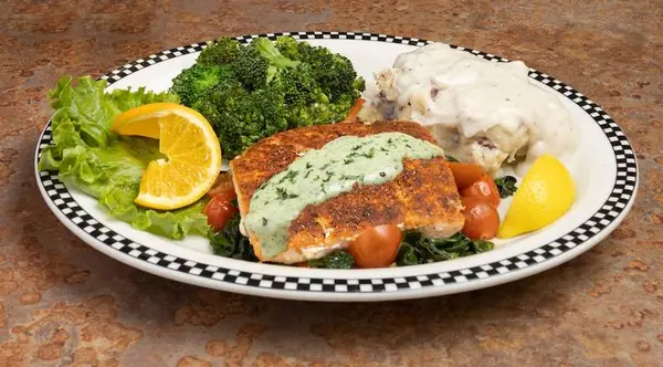 black-bear-diner - Blackened Pesto Salmon