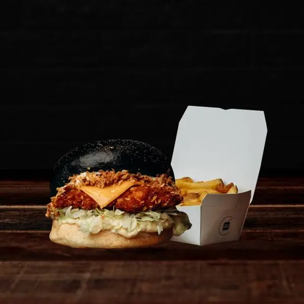 black-white-burger-chatelet - Menu Crispy Burger 🐓