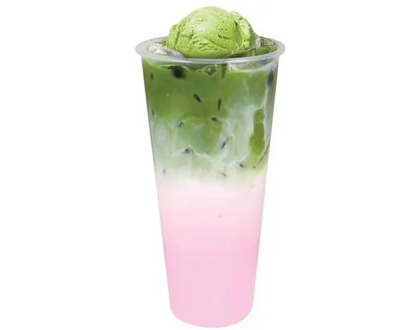 boba-time - Rose Matcha Float