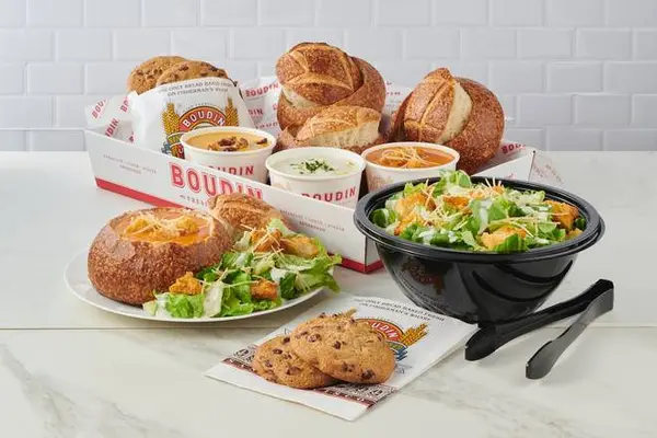 boudin - Salad and Bread Bowl Soup Family Meal for 2