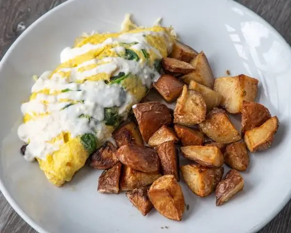 bread-and-ink-cafe - Spinach & Mushroom Omelet