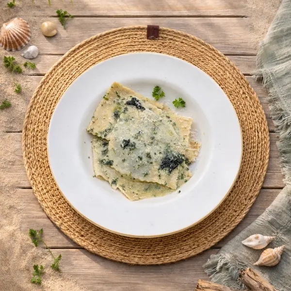 buddha-beachclub - Ravioli ricotta e spinaci