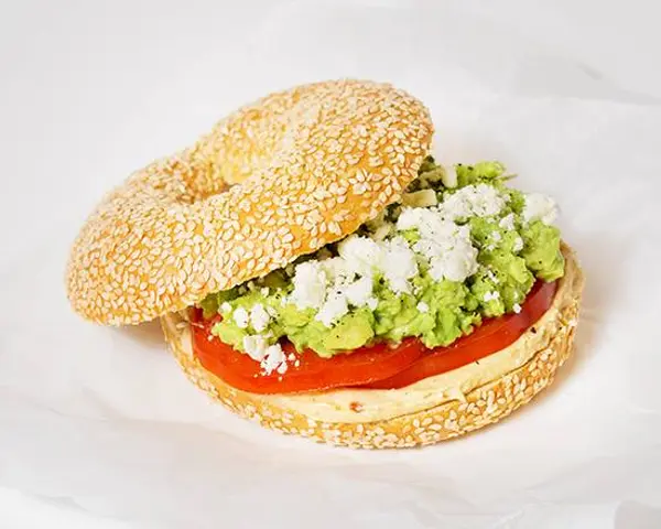 bullseye-bagels-by-cafe-encore - Vegetarian Bagel Sandwich