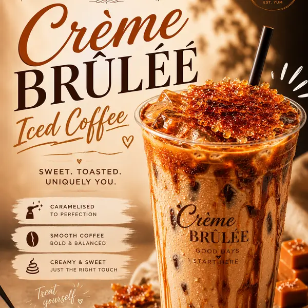 cafe-beans-coffee-shop - CREME BRUELE ICED COFFEE