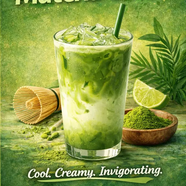 cafe-beans-coffee-shop - ICED MATCHA LATTE