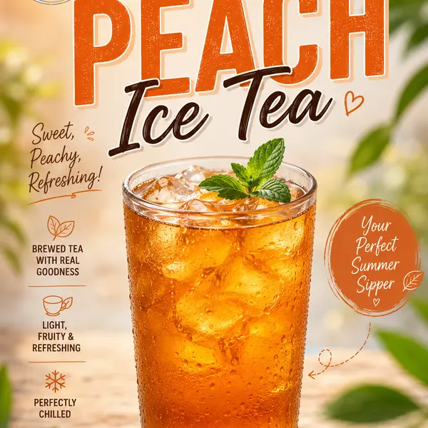 cafe-beans-coffee-shop - PEACH ICE TEA