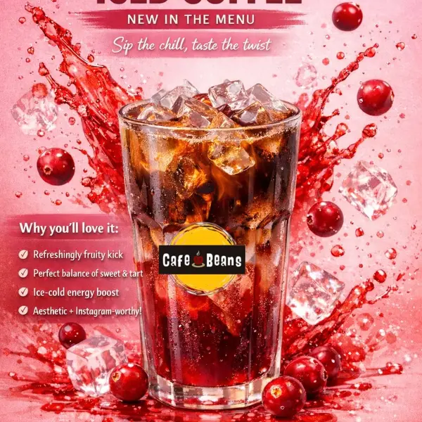 cafe-beans-coffee-shop - ICED CRANBERRY COFFEE