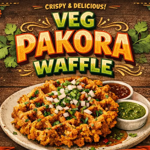cafe-beans-coffee-shop - VEGGIE LOADED PAKORA WAFFLE