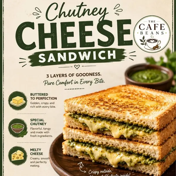 cafe-beans-coffee-shop - CHUTNEY CHEESE SANDWICH