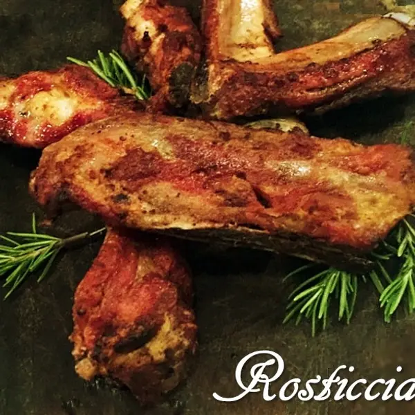 caffe-poliziano - Pork rosticciana (different pieces of pork)