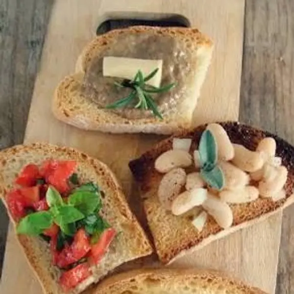 caffe-poliziano - Misto di bruschette e crostini toscani (A,C,D,F,H,I)