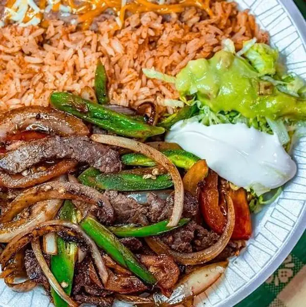 california-burrito - Combo 19: Steak or Chicken Fajitas