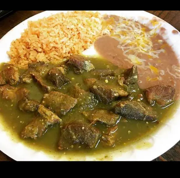 california-burrito - Combo 1: Chile Verde Plate