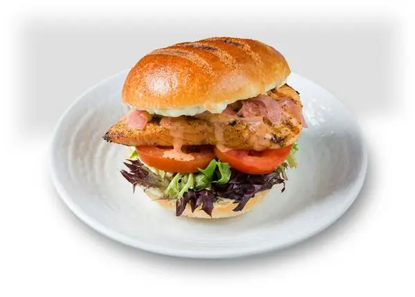 california-fish-grill - CAJUN SALMON SANDWICH