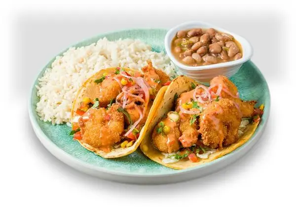 california-fish-grill - BREADED SHRIMP TACO COMBO