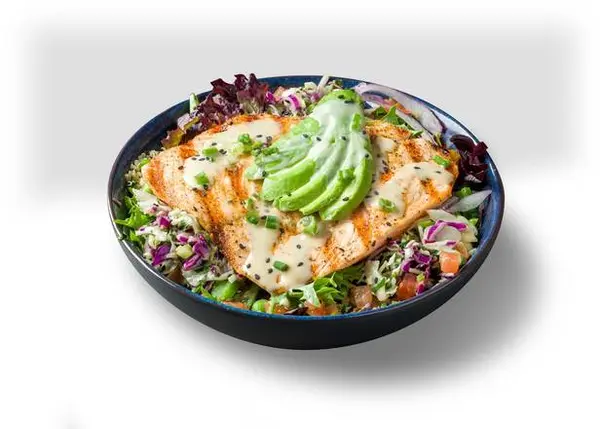 california-fish-grill - MISO SALMON AVOCADO SALAD