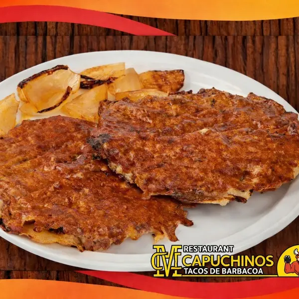 capuchinos-tacos-de-barbacoa - Taco planchado/Volteado