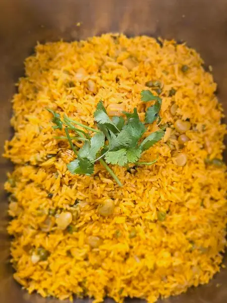 caribbean-fire-grill - Yellow Rice with pigeon peas