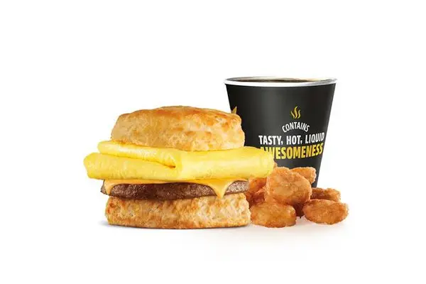 carls-jr - Sausage Egg & Cheese Biscuit Combo