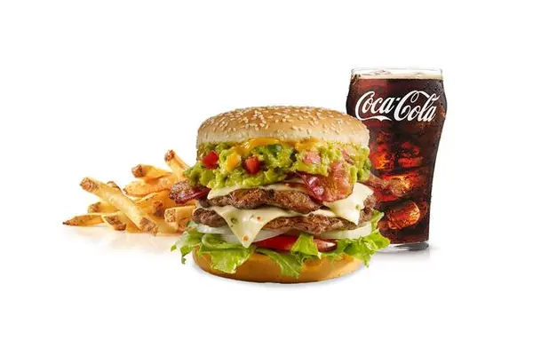 carls-jr - Double Guacamole Bacon Burger Combo