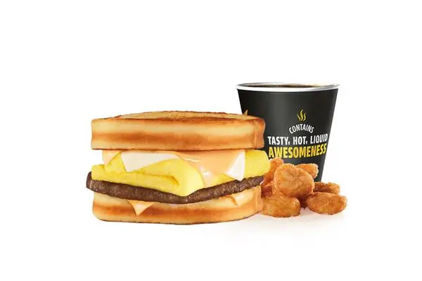 carls-jr - Grilled Cheese Breakfast Sandwich Combo