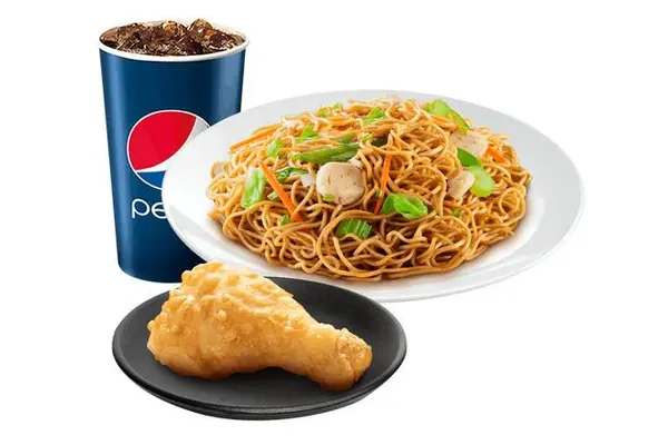 chowking - Pancit Conton + 1 pc Chinese Style Fried Chicken + Soda