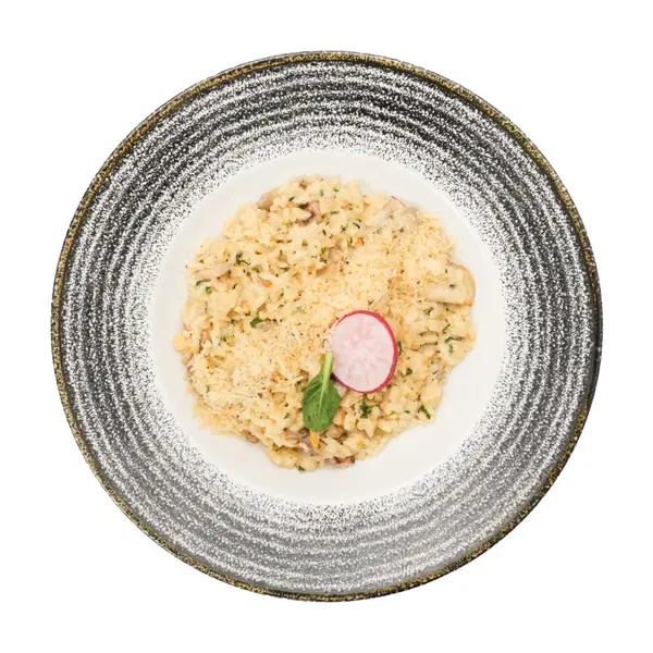 concept-food-cafe-bar - Risotto with mushrooms