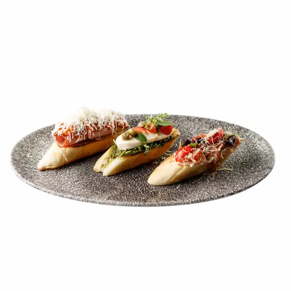 concept-food-cafe-bar - Bruschetta with ajvar