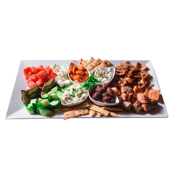 concept-food-cafe-bar - Грчка даска