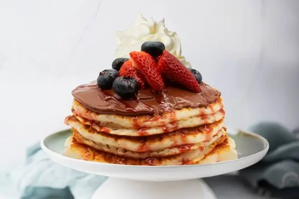 corner-bakery-cafe - Choco Hazelnut Berries n Cream Pancakes