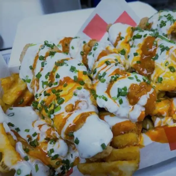 crinkles-waffle-fries - Loaded Buffalo Fries 